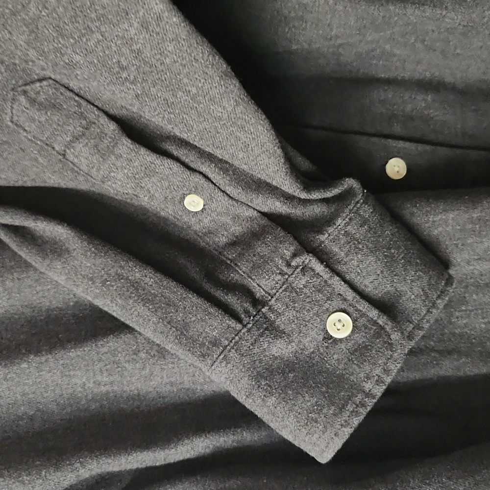 Old Navy Charcoal Gray Button Down Long Sleeve Sh… - image 4